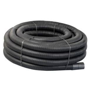 PVC Land Drain 100mm x 100M    COIL    * Perforated * BLACK