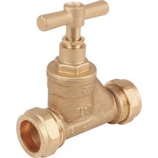 BRASS STOP TAP 25x25mm MDPE    BFST-2525W